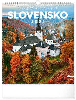 NOTIQUE Nástenný kalendár Čarokrásne Slovensko 2026, 30 x 34 cm - Reklamnepredmety