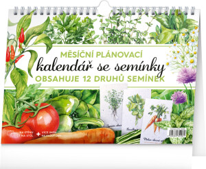 NOTIQUE Mesačný plánovací kalendár so semienkami CZ 2026, 30 x 21 cm - Reklamnepredmety