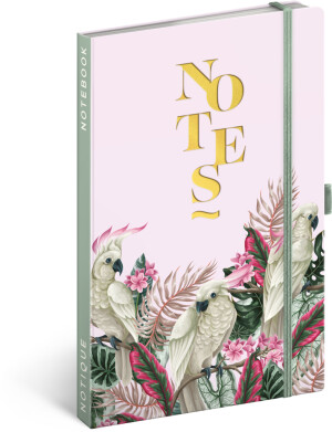 NOTIQUE Notes Kakadu, linajkový, 13 x 21 cm - Reklamnepredmety