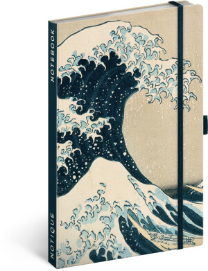 NOTIQUE Notes Katsushika Hokusai, linajkový, 13 x 21 cm - Reklamnepredmety