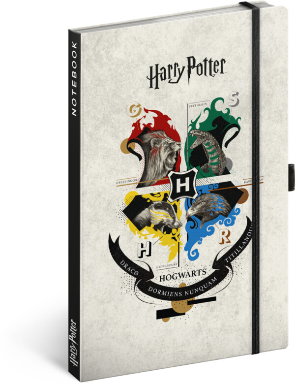 NOTIQUE Notes Harry Potter, linajkový, 13 x 21 cm