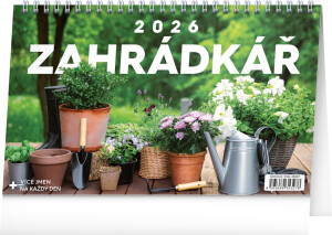NOTIQUE Stolový kalendár Záhradkár CZ 2026, 23,1 x 14,5 cm - Reklamnepredmety
