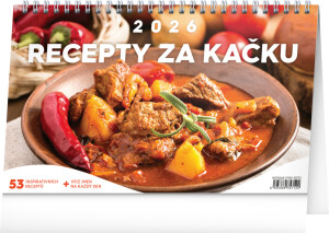 NOTIQUE Stolový kalendár Lacné recepty CZ 2026, 23,1 x 14,5 cm - Reklamnepredmety