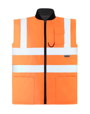 Prešívaná vesta Hi-Vis Reversible Bodywarmer - Reklamnepredmety