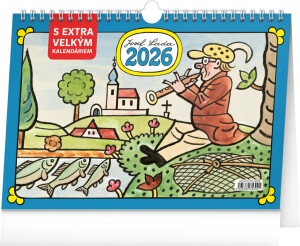 NOTIQUE Stolový kalendár Josef Lada CZ 2026, 30 x 21 cm - Reklamnepredmety