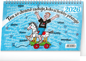 NOTIQUE Stolový kalendár Naše hobby CZ 2026 – Kamila Skopová, 23,1 x 14,5 cm - Reklamnepredmety