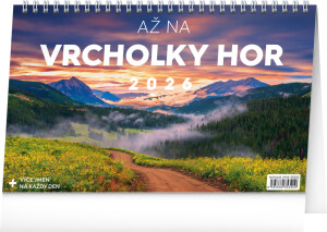 NOTIQUE Stolový kalendár Až na vrcholky hôr CZ 2026, 23,1 x 14,5 cm - Reklamnepredmety