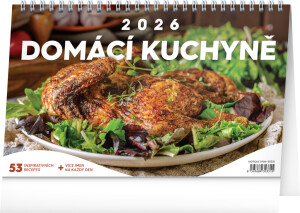 NOTIQUE Stolový kalendár Domáca kuchyňa CZ 2026, 23,1 x 14,5 cm - Reklamnepredmety