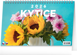 NOTIQUE Stolový kalendár Kytice CZ/SK 2026, 23,1 x 14,5 cm - Reklamnepredmety