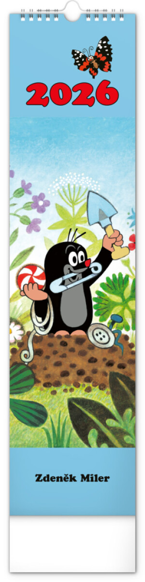 NOTIQUE Nástenný kalendár Krtko CZ/SK 2026, 12 x 48 cm - Reklamnepredmety
