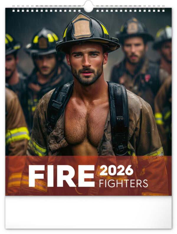 Nástenný kalendár Dreamy Firefighters 2026, 30 x 34 cm