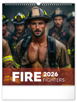 Nástenný kalendár Dreamy Firefighters 2026, 30 x 34 cm - Reklamnepredmety