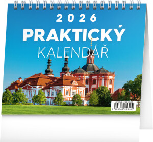 NOTIQUE Stolový kalendár Praktický kalendár s citátmi CZ 2026, 16,5 x 13 cm - Reklamnepredmety