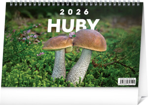NOTIQUE Stolový kalendár Huby 2026, 23,1 x 14,5 cm - Reklamnepredmety
