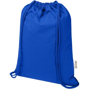 Taška Oregon Blend z recyklovaného GRS o gramáži 140 g/m² se stahovací šňůrkou a objemem 5 l - Reklamnepredmety