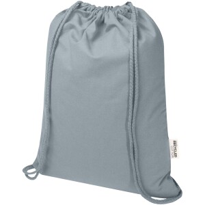 Taška Oregon Blend z recyklovaného GRS o gramáži 140 g/m² se stahovací šňůrkou a objemem 5 l - Reklamnepredmety