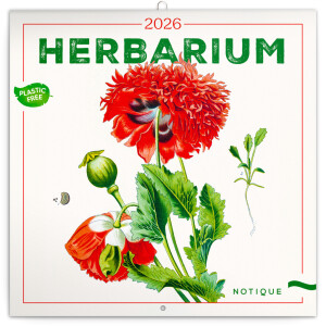 NOTIQUE Poznámkový kalendár Herbár 2026, 30 x 30 cm - Reklamnepredmety