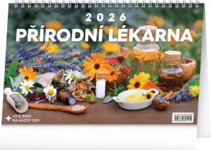 NOTIQUE Stolový kalendár Prírodná lekáreň CZ 2026, 23,1 x 14,5 cm - Reklamnepredmety
