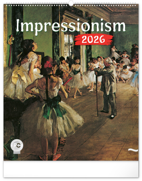NOTIQUE Nástenný kalendár Impresionizmus 2026, 48 x 56 cm