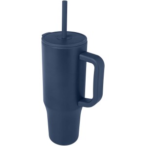 900 ml termohrnček Brady s certifikáciou RCS a silikónovou slamkou - Reklamnepredmety