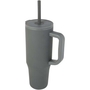 900 ml termohrnček Brady s certifikáciou RCS a silikónovou slamkou - Reklamnepredmety