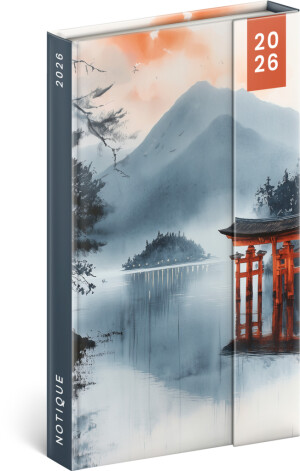 NOTIQUE Týždenný magnetický diár Japonsko 2026, 13 x 21 cm - Reklamnepredmety