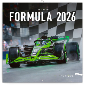 NOTIQUE Poznámkový kalendár Formula – Jiří Křenek 2026, 30 x 30 cm - Reklamnepredmety