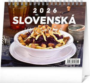 NOTIQUE Stolový kalendár Slovenská kuchyňa 2026, 16,5 x 13 cm - Reklamnepredmety