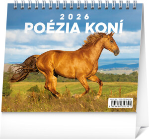 NOTIQUE Stolový kalendár Poézia koní 2026, 16,5 x 13 cm - Reklamnepredmety