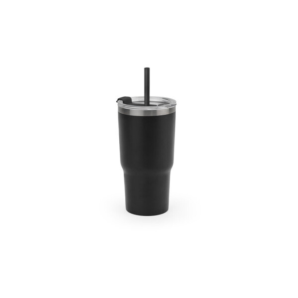 JOYNER M. Kompaktný nerezový cestovný pohár (91% recyklovaný) s vákuovo izolovanou dvojitou stenou a matným povrchom 600 mL