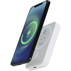 Acrab bezdrôtová magnetická powerbanka 5000 mAh 15W s 20W PD - vyrobené z recyklovaného plastu - Reklamnepredmety