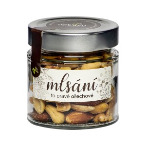 Maškrtenie - mix oriešky v skle pražené solené - Reklamnepredmety