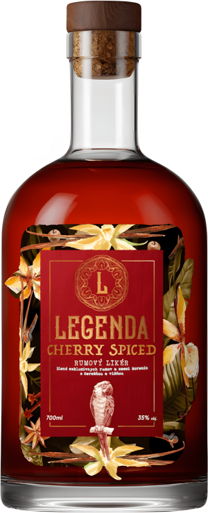 Rumový likér Legenda Cherry Spiced 35% - Reklamnepredmety