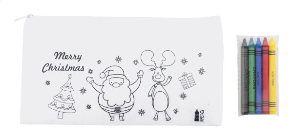 Julfar Draw vianočné puzdro na pastelky na vyfarbenie