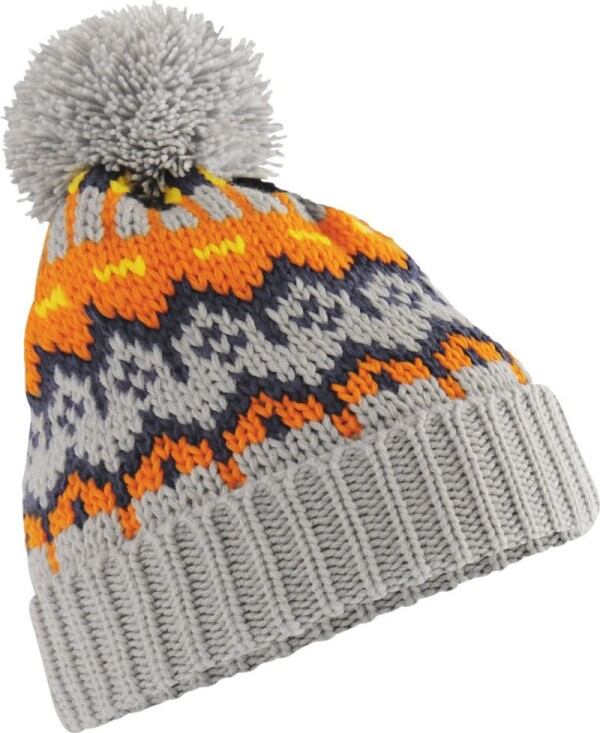 Bavlnená čiapka s brmbolcom "Retro Ski"
