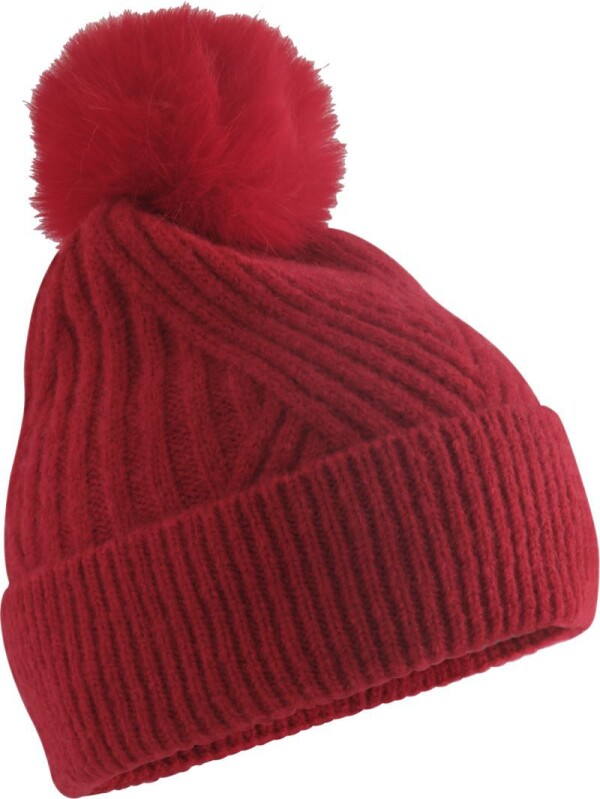 Bavlnená čiapka s brmbolcom "Snow Luxe"