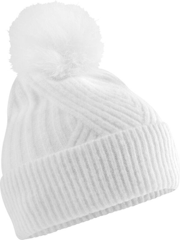 Bavlnená čiapka s brmbolcom "Snow Luxe"