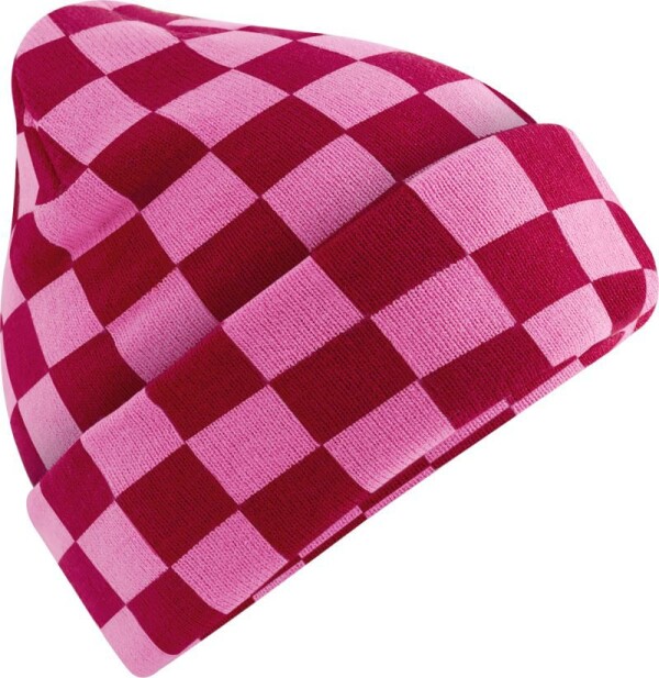 Pletená čiapka "Checkerboard"