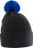 Detská pletená čiapka s brmbolcom "Snowstar" - ps-53443b-beechfield-b-443b-black-bright-royal-front-7eaaa83a-c511-4f80-bcdd-c3f95631b049-web - variant