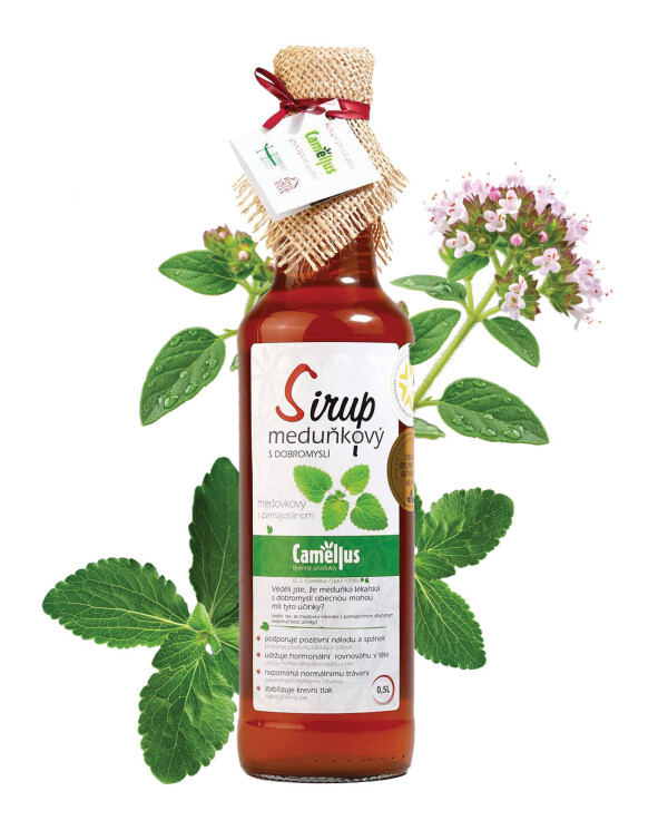 Sirup Camellus Klasik Medovkový s dobromysľou (oregano)
