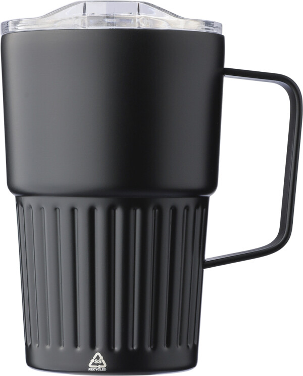 Dvojstenný cestovný hrnček z recyklovanej nerezovej ocele 450 ml