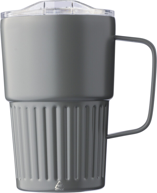 Dvojstenný cestovný hrnček z recyklovanej nerezovej ocele 450 ml