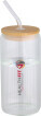 Mirage 500ml jednostenná borosilikátová sklenená fľaša s bambusovým viečkom - 10093101-pp-y1 - variant 
