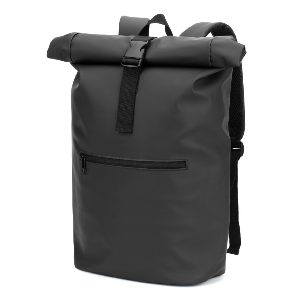 PORTLAND. PU batoh s rolovacím vrchom a vreckom na 16" notebook