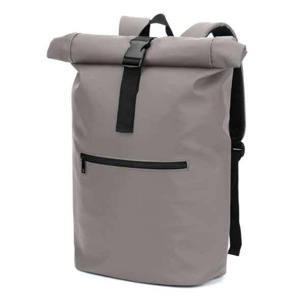 PORTLAND. PU batoh s rolovacím vrchom a vreckom na 16" notebook