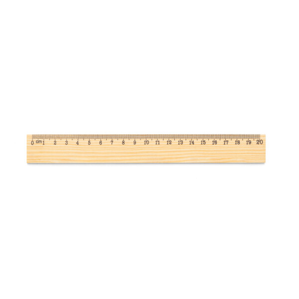 WESLEY 20. Pravítko z borovicového dreva s 20 cm stupnicou