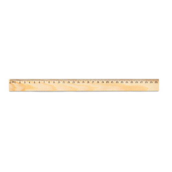 WESLEY 30. Pravítko z borovicového dreva s 30 cm stupnicou