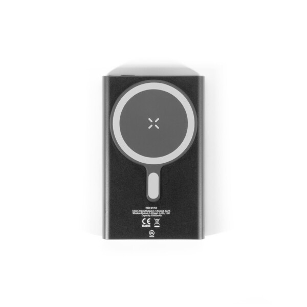 WRIGHT 5. Magnetická powerbanka s rýchlym nabíjaním z recyklovaného hliníka a recyklovaného ABS 5 000 mAh