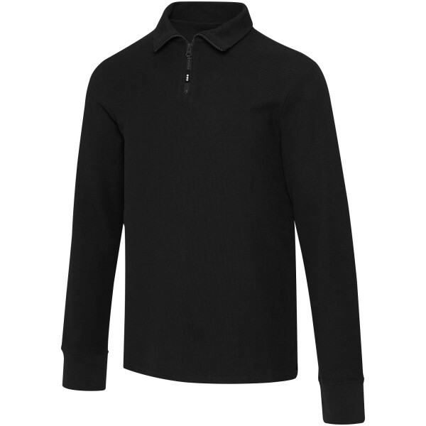 Zeus unisex polokošeľa s dlhým rukávom a zipsom