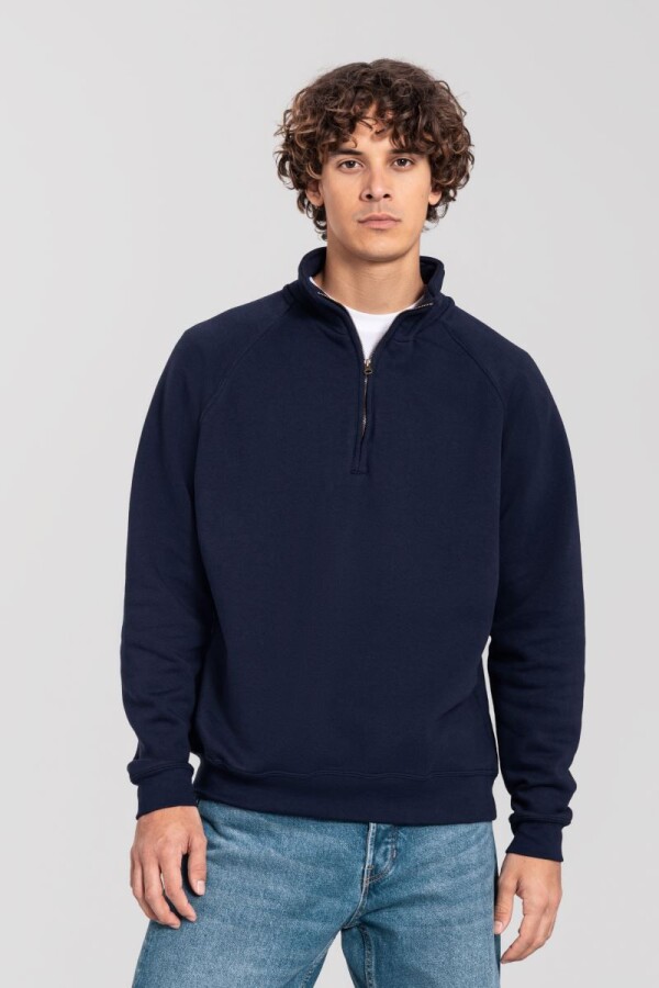 Ťažká mikina s 1/4 zipsom - Iconic Premium Zip Neck Sweat